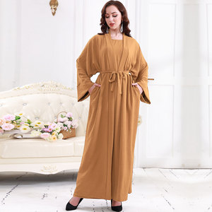 2023 nuove donne di stile di lusso <span class=keywords><strong>Abaya</strong></span> elegante abito lungo abbigliamento islamico Dubai abito da sera ricamo lucido musulmano - Product Image 5