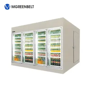 Floral Walk-in Cooler and Refrigerator with glass display door