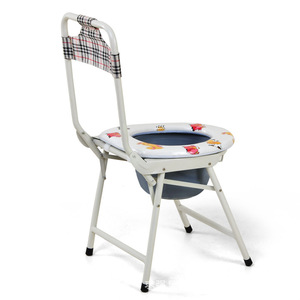 Factory wholesale high-back <b>folding</b> <b>commode</b> chairs, portable <b>commode</b> chairs for pregnant women and elderly people. - Product Image 5