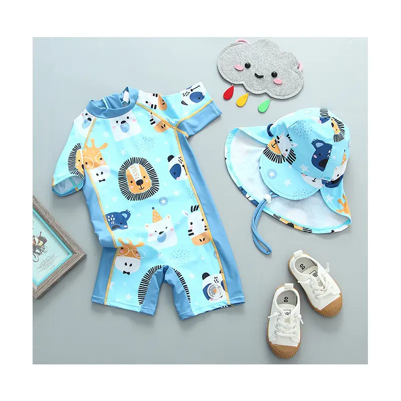 Aide Customization children suit boy child conjoined swimming suit swimsuit active two-piece quick-drying Korea baby trunks