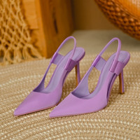 Vente en gros d'usine, nouvelles sandales à talons hauts en satin bleu à bout ouvert, chaussures confortables pour femmes