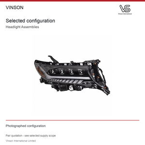 Conjunto de Faros Delanteros (Par) para Toyota Land Cruiser Prado 2018-2021 Configuración Fotografiada - Product Image 1