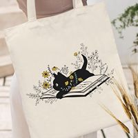 Sac fourre-tout en toile léger Andeiltech pour femmes, été/automne, fermeture ouverte, sacs de courses réutilisables, cadeau d'anniversaire pour maman