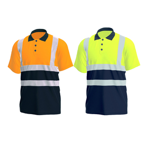 Polo Estive ad Alta Visibilità e Asciugatura Rapida con Strisce Riflettenti, Magliette da <span class=keywords><strong>Lavoro</strong></span> di Sicurezza a Manica Corta e <span class=keywords><strong>Pantaloni</strong></span> da <span class=keywords><strong>Lavoro</strong></span> per l'Edilizia - Product Image 4