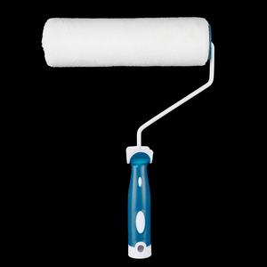 OEM Personnalisé 9 pouces Bleu Blanc Industriel/Do-It-Yourself Rouleau à peinture en tissu hautement élastique Brosse à quatre côtes Support blanc - Product Image 3