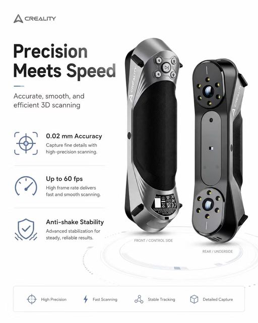 High-precision Professional 3D Scanner That Combines Hybrid Laser and NIR Structured Light with Photogrammetry Technology
