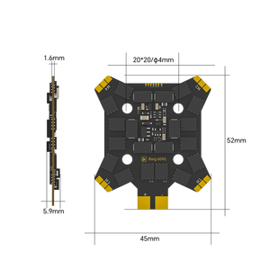 ชุดควบคุมการบิน IFlight Borg 5S Stack Metal และ ESC 60R อะไหล่สำคัญสำหรับอุปกรณ์เสริมโดรนแข่ง - Product Image 5
