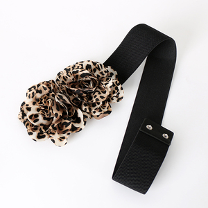 Nouveau dames taille Corset <span class=keywords><strong>ceinture</strong></span> élastique <span class=keywords><strong>ceinture</strong></span> à la mode léopard Rose fleur <span class=keywords><strong>ceinture</strong></span> décorative <span class=keywords><strong>pour</strong></span> <span class=keywords><strong>jupe</strong></span> pull robe alliage boucle - Product Image 4