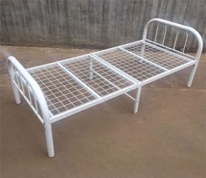 High Quality Steel <b>Single</b> <b>Bed</b> for Workers One Person Metal <b>Beds</b> KD Structure Student <b>Bed</b> Frame - Product Image 1