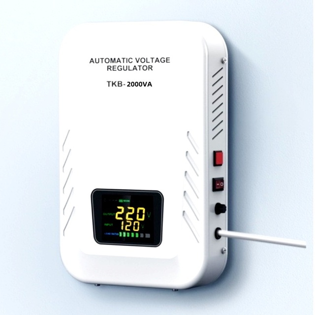 Input 80-260V Output 110V/220V Single-Phase AC Automatic Voltage Regulator Stabilizer, Home Wall Mounted Lcd TKB-2000VA to 30KVA