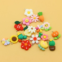 Bunga liontin Resin Kawaii kalung kaktus anting Resin liontin Cabochon Resin untuk dekorasi