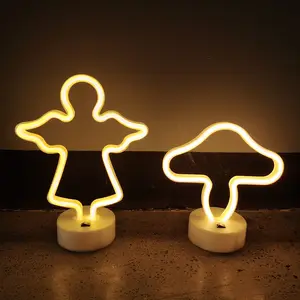 China top supplier LED neon light flex neon sign angel night light for baby room Christmas light