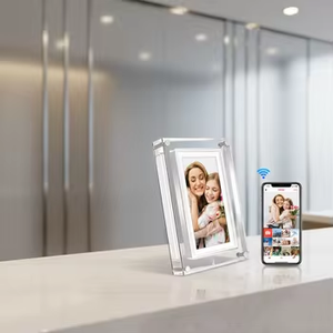 GB-AR-WT500 Cadre photo numérique en acrylique de 5 pouces avec prise en charge vidéo MP4/AVI, lecture en boucle, type C, horloge, sans batterie - Product Image 5