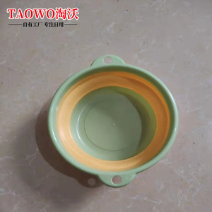 Taowo Foldable Wash Basin Round Multi Color Easy Clean Travel Kitchen <b>Sink</b> Household Use - Product Image 4