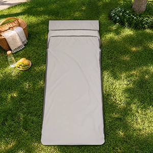 Housse de sac de couchage rectangulaire portable 3 saisons avec housse d'oreiller, drap de voyage doux et respirant pour adultes, idéal pour l'hôtel et le camping - Product Image 1