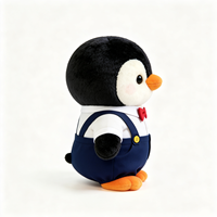Peluche pingouin kawaii très populaire en tenue habillée, peluche pingouin moelleuse, cadeau d'anniversaire pour les amoureux des animaux