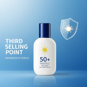 Krim Tabir Surya Perawatan Kulit Ringan ODM Kosmetik Ectoin Ethylhexyl Methoxycinnamate Octocrylene Herbal Flash Series SPF50+ PA - Product Image 3