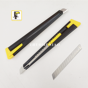 थोक आयरन + प्लास्टिक संभाल कार्बन स्टील ब्लेड स्वत: लॉक कटर 9mm मिनी उपयोगिता चाकू - Product Image 2