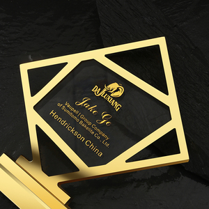 Guangzhou Trade Show Giveaways <span class=keywords><strong>Cadre</strong></span> en métal plaqué or Récompenses Trophées gravés Médailles et plaques - Product Image 4