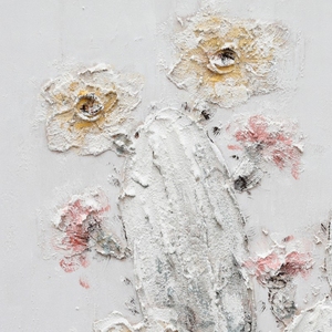 Art mural texturé de <span class=keywords><strong>fleurs</strong></span> de cactus, peinture sur toile peinte à la main, œuvre d'art botanique abstraite moderne pour la décoration de la maison - Product Image 3