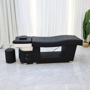 Modern Hotel Salon Shampoo <b>Bed</b> & <b>Chair</b> with Ergonomic <b>Reclining</b> Design Synthetic Leather Upholstery Ceramic Basin Commercial Use - Product Image 5