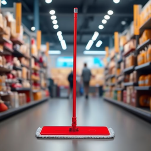 Manico per Mop Mango Alu Pro 140 Cm Rosso Compatibile HACCP - Product Image 3