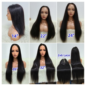 Letsfly 11A 2x6 Transparent Lace Closure <b>Wigs</b> SDD Double Drawn Raw Virgin Hair <b>Wigs</b> 300% Density Original 100% Human Hair <b>Wigs</b> - Product Image 2