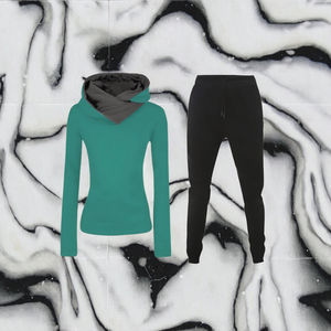 Ensemble de vêtements décontractés d'hiver pour hommes avec haut à manches longues, tendance, vêtements de maison et de rue, survêtement, sweat-shirt à capuche, 100% coton molletonné - Product Image 2