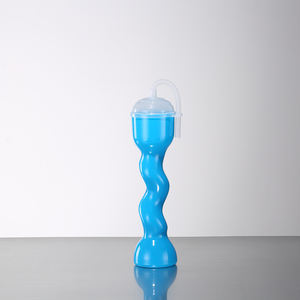 22oz/650ml venta al por mayor tazas de bebidas logotipo personalizado plástico espiral patio taza Slush Yard con tapa de cúpula - Product Image 3