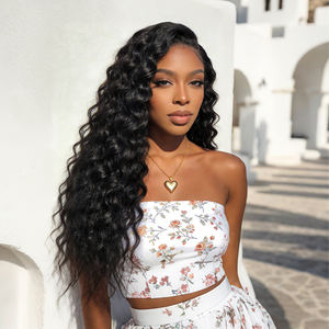 Cheveux humains bouclés au crochet style espagnol, pour femmes noires, pré-séparés, sans nœuds, ondulation naturelle, cheveux vierges, directement de l'usine - Product Image 5