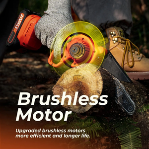 Scie à chaîne sans fil 2-en-1 avec perche télescopique pour l'élagage des hautes branches, alimentée par batterie lithium-ion 21V, pour la coupe de branches en bois - Product Image 4