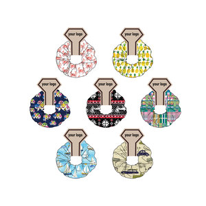 95% Bamboe 5% Spandex Scrunchie Bulk Haaraccessoires Custom Logo Label Met Doos Scrunchies Zijde - Product Image 1