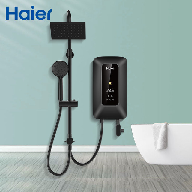 220V Electric Tankless Water Heater 5500W Horizontal Vertical Trending Household Use with LED Temperature Display for Outdoor
