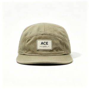 Gorra de Campamento de Lona con Visera Plana y Etiqueta Tejida Personalizada ACE, 5 Camper Hat, para Deportes al Aire Libre, con Correa Trasera Ajustable, Unisex - Product Image 6