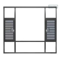 Fenêtre en alliage d'aluminium insonorisée horizontale de qualité supérieure, double vitrage, verre trempé transparent, certifiée Energy Star pour chambre à coucher