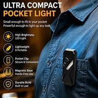 Mini EDC Schlüsselanhänger-Taschenlampe für Outdoor-Camping Notfall Wiederaufladbare LED-Taschenleuchte mit UV RGB XTE COB Magnet-Clip Typ C