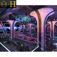 Approvisionnement direct d'usine Pub Design d'intérieur Éclairage LED Meubles de boîte de nuit Comptoir de bar personnalisé pour discothèque