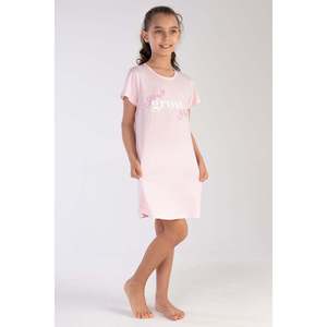 Tunique ovale à manches courtes pour filles, vêtements de nuit à col (3-4/9-10) - Product Image 3