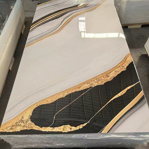 Bán buôn 1.22m * 2.44m mịn đẹp 3mm Độ dày PVC UV tấm đá cẩm thạch đá cẩm thạch nổi Hội Đồng Quản trị để trang trí - Product Image 4