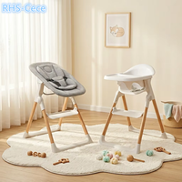 Chaise haute convertible et pliable pour bébés et tout-petits, avec plateau amovible et repose-pieds, pour les bébés à partir de 6 mois
