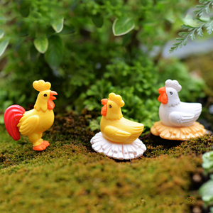Miniatures de poulets, coqs et poules simulés pour décorations paysagères, miniatures de poulets, breloques, ornements de bureau, accessoires de bricolage - Product Image 5