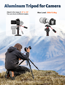 Professional Travel Tripod Aluminum Lightweight Compact 5-Leg Camera Tripod <strong>Bubble</strong> <strong>Level</strong> 360 <strong>Degree</strong> Ball Head Waterproof - Product Image 3