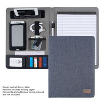 Portefeuille d'affaires en cuir personnalisé Padfolio A4 dossier de documents avec support de téléphone pour fournitures scolaires de bureau