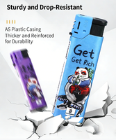 Vente en gros d'usine OEM prix bon marché logo personnalisé briquet électronique en plastique coupe-vent allume-cigare rechargeable au gaz