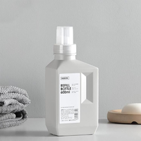 400/600/1000ml rechargeable salle de bain grande capacité détergent à lessive bouteille remplie d'agent de nettoyage ménager détergent bouteille