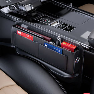 Accessoires d'intérieur en cuir PU noir multifonctionnel Console Gap Filler Seat Storage Siège <span class=keywords><strong>de</strong></span> <span class=keywords><strong>voiture</strong></span> Side Gap Organizer - Product Image 3
