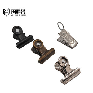 Clips de reliure Min Hong Xing en métal, pinces de scellage pour documents de bureau et factures, vente en gros transfrontalière, expédition immédiate - Product Image 5