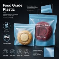 Emballage transparent pour biscuits à trois soudures latérales, sac d'emballage personnalisé pour snacks, idéal pour les produits de boulangerie maison
