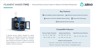 3devo Filament Maker Two/One PLA Filament Extrusion System High Productivity Motor for Custom Filament Production (New) - Product Image 3