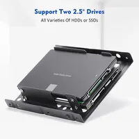 Soporte de Disco Duro y SSD de Metal de 2.5 a 3.5 Pulgadas, Adaptador Interno para Montaje en Escritorio de Computadora